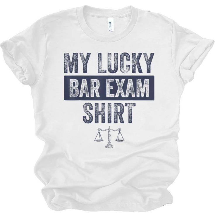 Law School Graduation Him Her Lucky Bar Exam Unisex Jersey T-Shirt