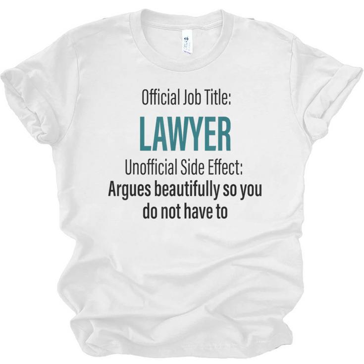 Lawyer Definition Quote Attorney Student Graduation Unisex Jersey T-Shirt