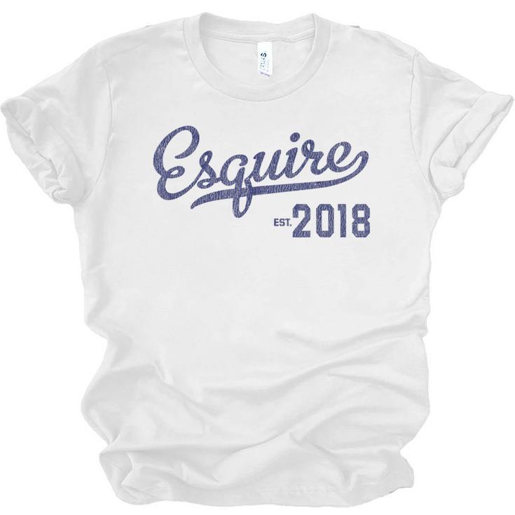 Lawyers Graduation Esquire Est 2018 Graduate Shirt Unisex Jersey T-Shirt
