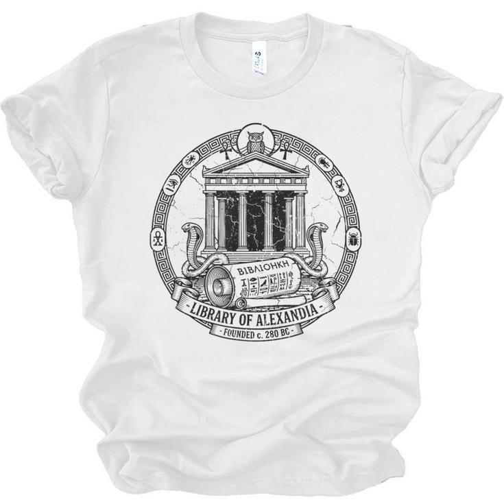Library Of Alexandria Ancient Book Lover Librarian Books Unisex Jersey T-Shirt