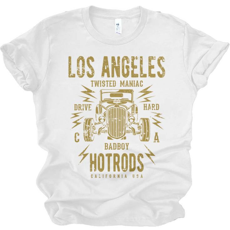 Los Angeles Hotrods Automotive Nostalgia Distressed Unisex Jersey T-Shirt