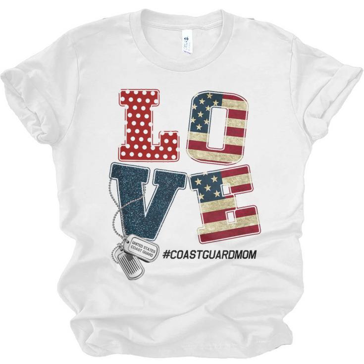 Love Coast Guard Mom Proud Coast Guard Graduation Mom Unisex Jersey T-Shirt