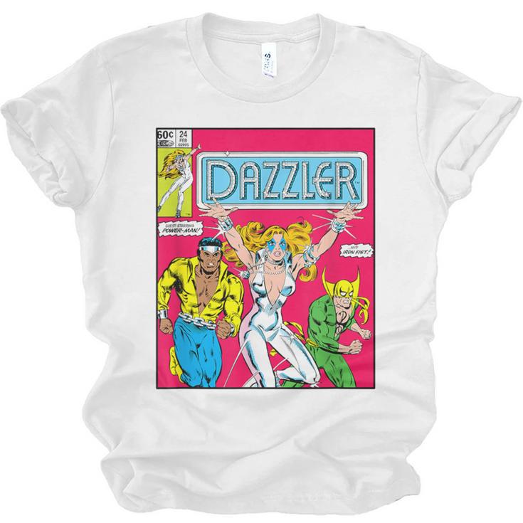 Marvel Universe Classic Dazzler Vintage Comic Book Cover Unisex Jersey T-Shirt