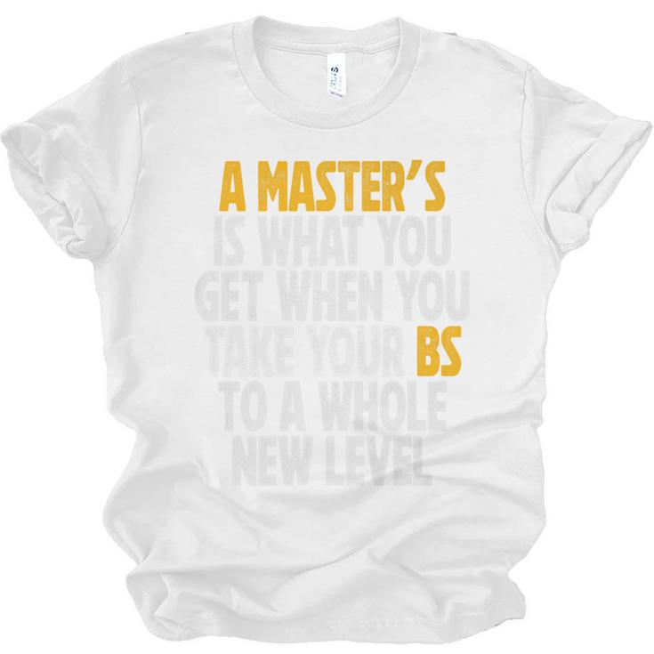 Master Degree When You Take Bs To New Level Graduation Premium Unisex Jersey T-Shirt