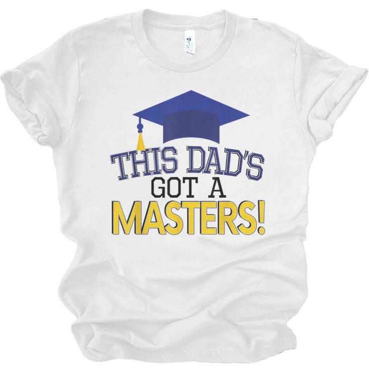 Masters Degree Proud Dad Graduation Shirt MBA Social Work Unisex Jersey T-Shirt