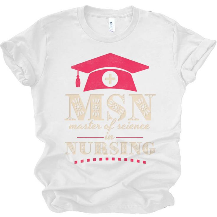 Msn Master Of Science In Nursing College Graduation Premium Tri-Blend Unisex Jersey T-Shirt