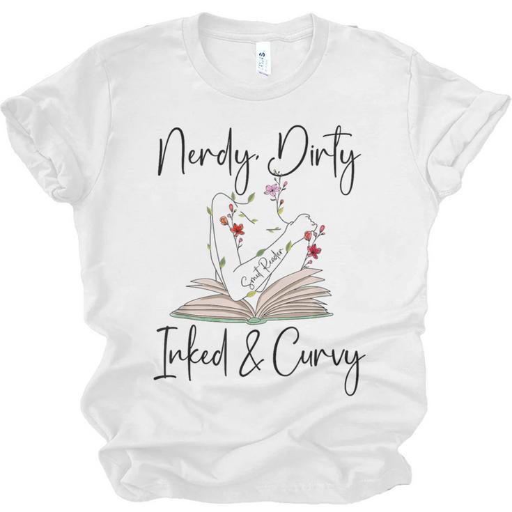 Nerdy Dirty Inked & Curvy ShirtSmutty Book TeesSmut Reader Unisex Jersey T-Shirt