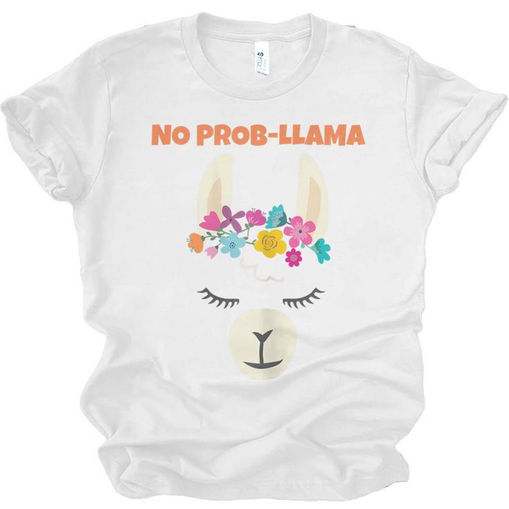 No Prob Llama Birthday Graduation Women Kids Girls Unisex Jersey T-Shirt