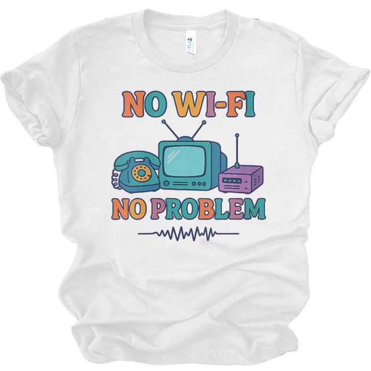 No Wi-Fi No Problem – Retro Dial Up Tech Nostalgia Unisex Jersey T-Shirt
