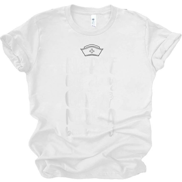 Nurse Graduation For Her Nursing Cat Mama By Night For Men Women Unisex Jersey T-Shirt