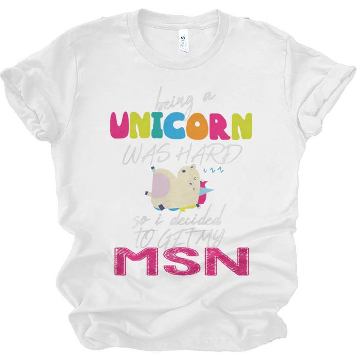 Nurse MSN Graduation Unicorn T-Shirt Nursing School Unisex Jersey T-Shirt