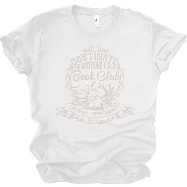 Obstinate Headstrong Girls Book Club Jane Austen Premium Tri-Blend Unisex Jersey T-Shirt