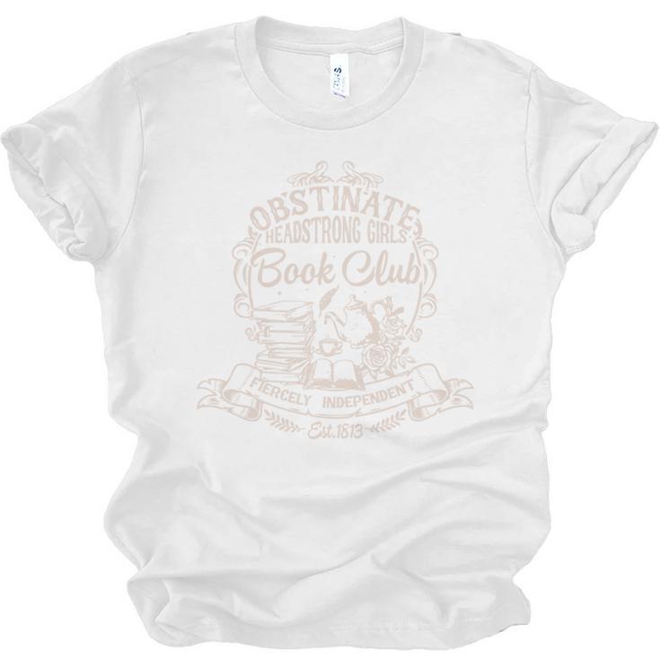 Obstinate Headstrong Girls Book Club Jane Austen Unisex Jersey T-Shirt