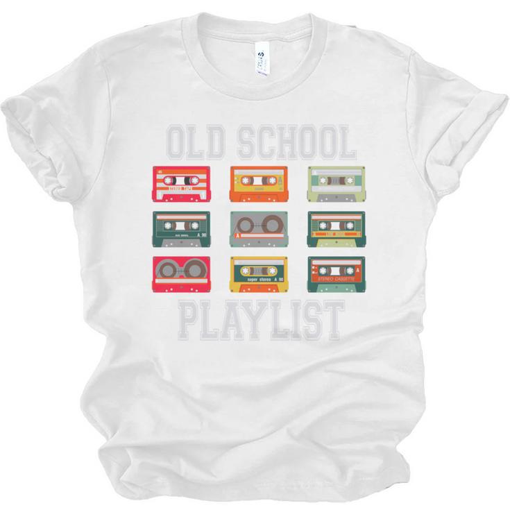 Old School Playlist Nostalgia Vibes Cassette Unisex Jersey T-Shirt