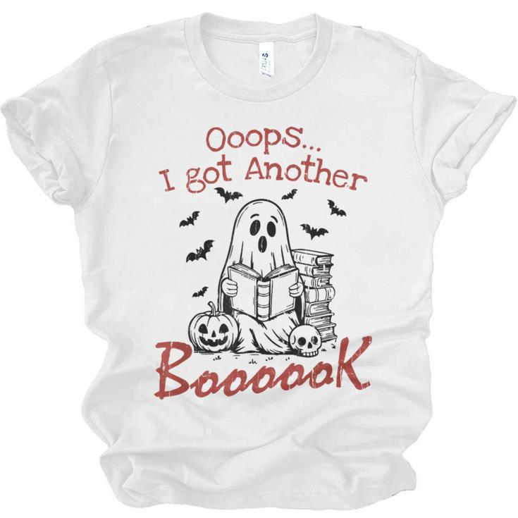 Oops I Got Another Book Boo Ghost Read Book Unisex Jersey T-Shirt