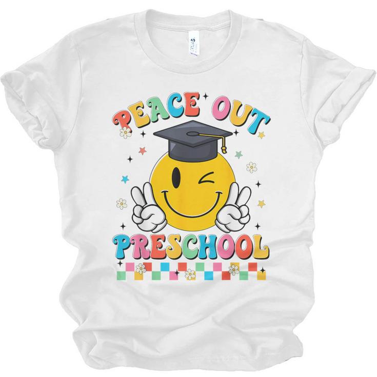 Peace Out Preschool Graduation Last Day Teachers Boys Girls Unisex Jersey T-Shirt