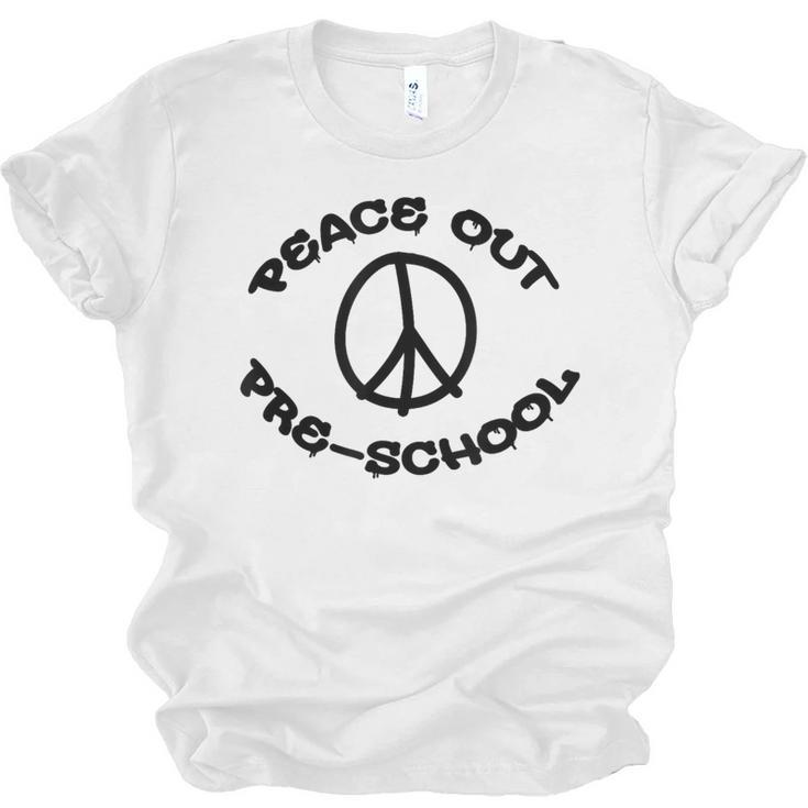 Peace Out Preschool T Shirt For School Graduation Unisex Jersey T-Shirt