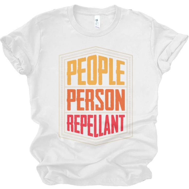 People Person Repellant Introvert Premium Unisex Jersey T-Shirt