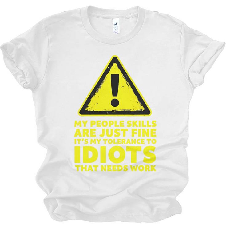 My People Skills Are Just Fine Sarcastic Introvert Premium Tri-Blend Unisex Jersey T-Shirt