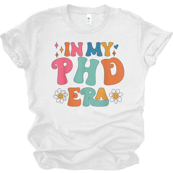 In My Phd Era Groovy Phd Graduation Future Doctor Unisex Jersey T-Shirt