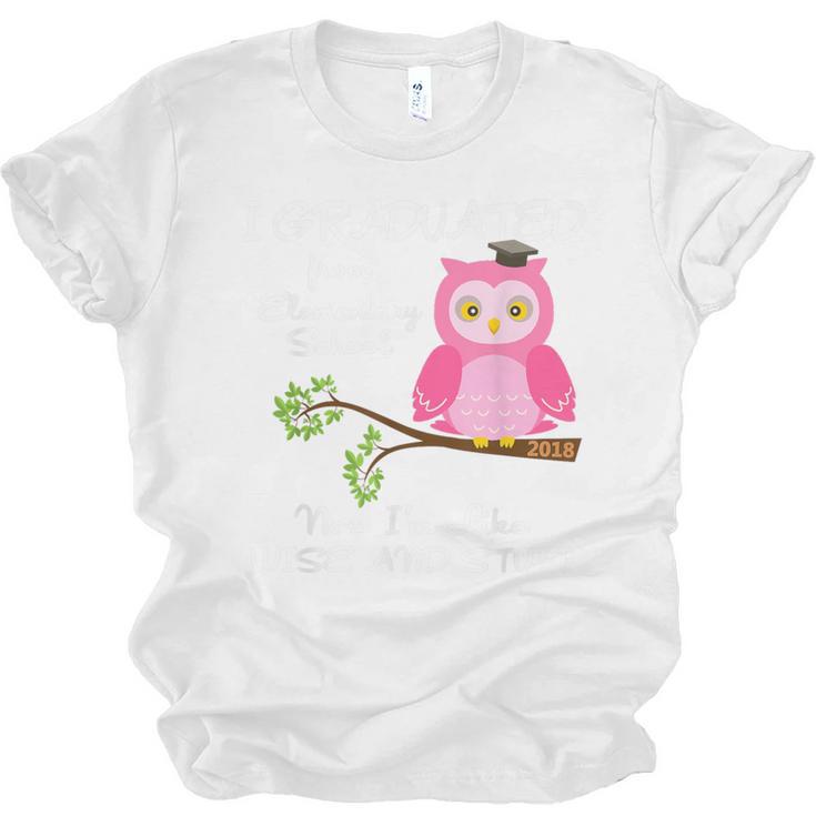 Pink I Graduated From Elementary Graduation Unisex Jersey T-Shirt