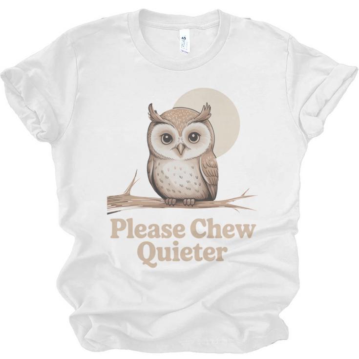 Please Chew Quieter Introvert Christmas Bird Lover Unisex Jersey T-Shirt