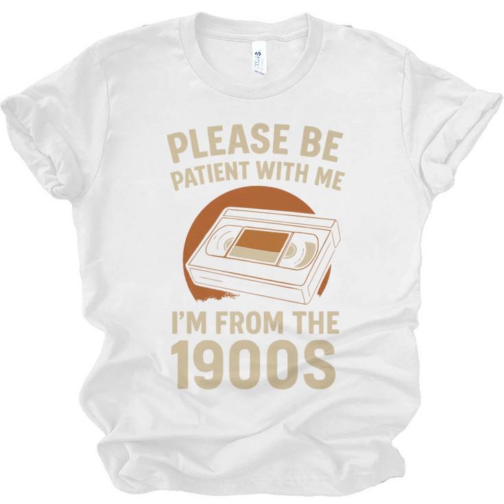 Please Be Patient I'm From The 1900s – Vintage Tape Premium Unisex Jersey T-Shirt