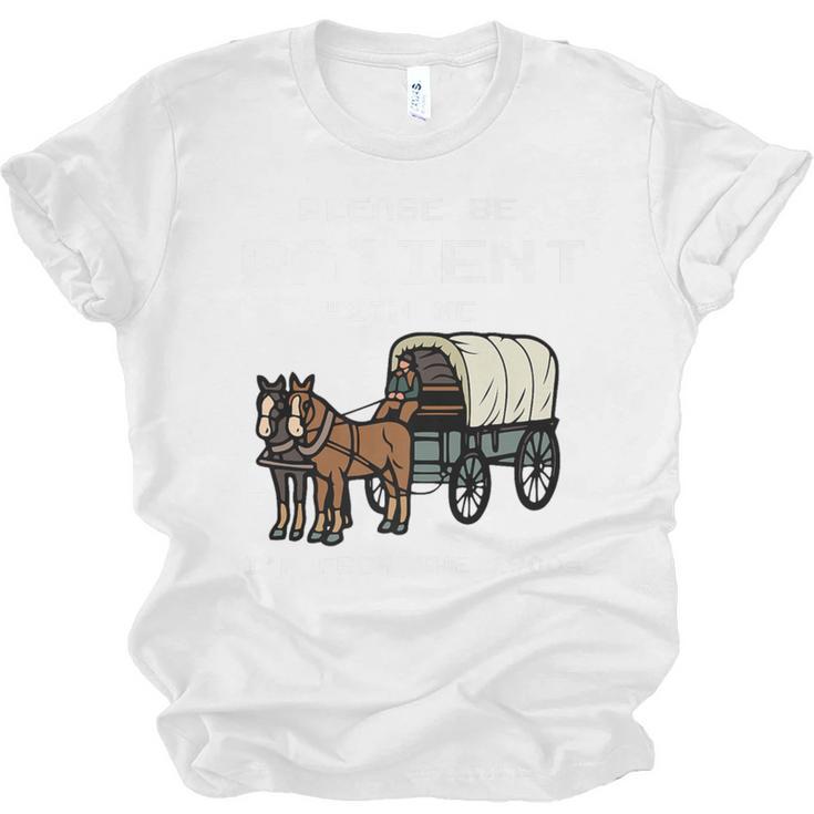 Please Be Patient I'm From The 1900s Amish Wagon & Vintage Premium Unisex Jersey T-Shirt