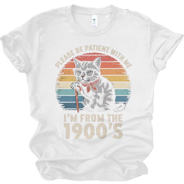 Please Be Patient With Me I'm From The 1900s Cat Premium Unisex Jersey T-Shirt