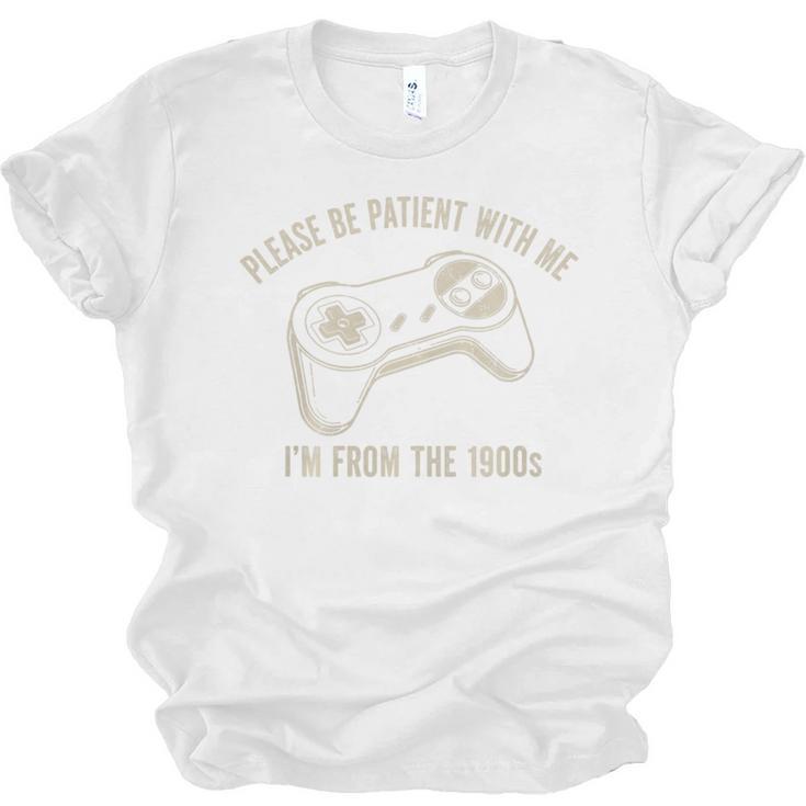 Please Be Patient With Me I'm From The 1900s Gamer Premium Tri-Blend Unisex Jersey T-Shirt