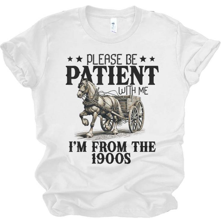 Please Patient I'm From The 1900s Quote Vintage Horse Unisex Jersey T-Shirt