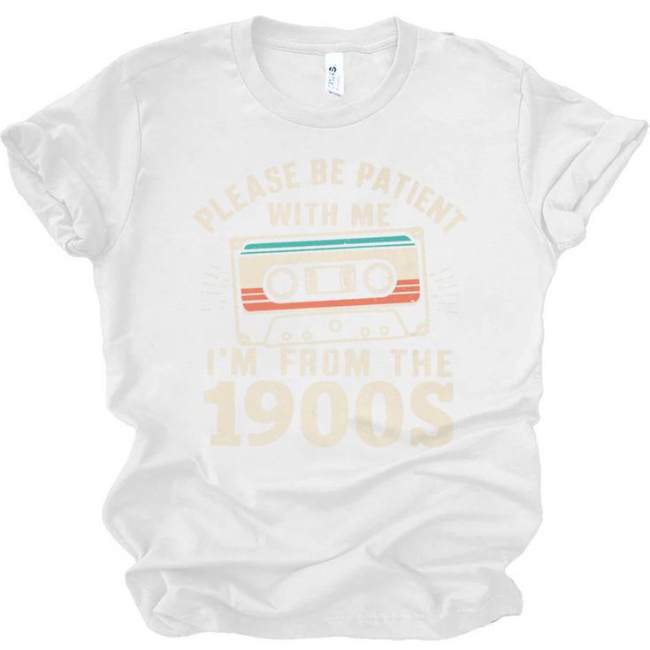 Please Be Patient With Me I'm From The 1900s Retro Cassette Premium Unisex Jersey T-Shirt