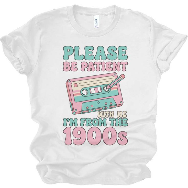 Please Be Patient With Me I'm From The 1900s Retro Cassette Unisex Jersey T-Shirt