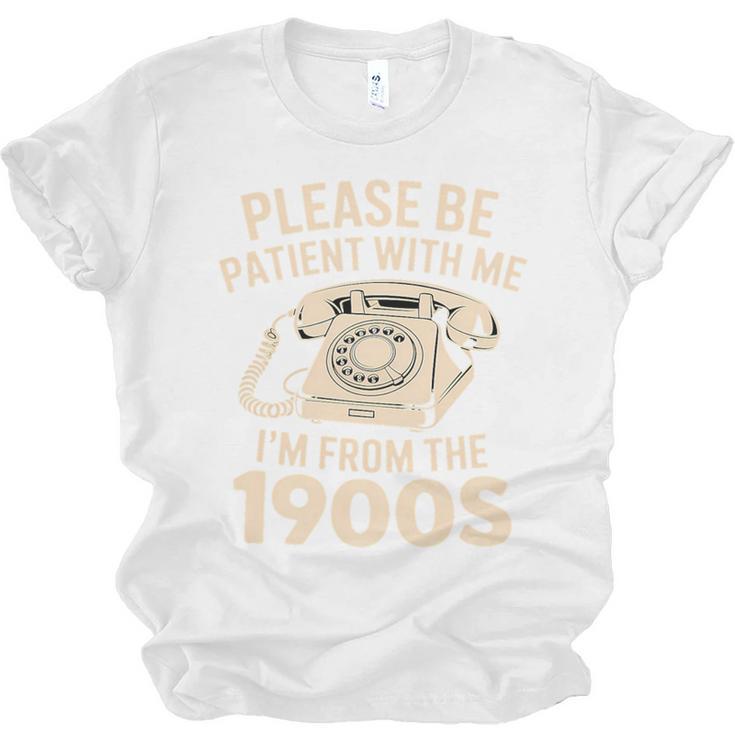 Please Be Patient With Me I'm From The 1900s Retro Humor Premium Tri-Blend Unisex Jersey T-Shirt