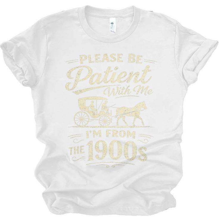 Please Be Patient With Me I'm From The 1900s Retro Premium Tri-Blend Unisex Jersey T-Shirt