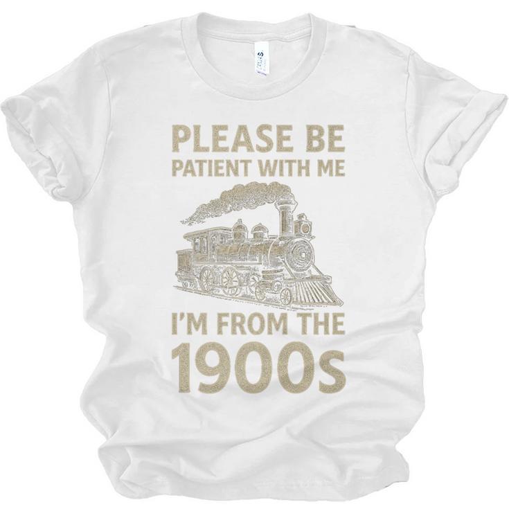 Please Be Patient With Me I'm From The 1900s Steam Train Premium Unisex Jersey T-Shirt