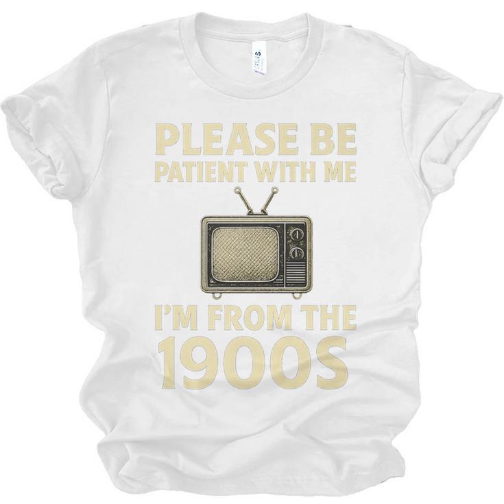 Please Be Patient With Me I'm From The 1900s Television Set Premium Unisex Jersey T-Shirt