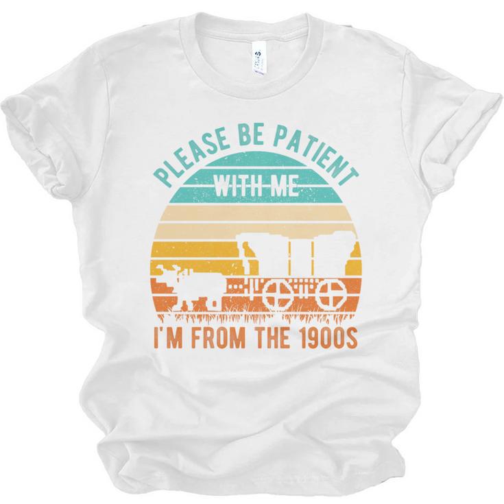 PLEASE BE PATIENT I'M FROM THE 1900s Vintage 1900s 90s Premium Tri-Blend Unisex Jersey T-Shirt