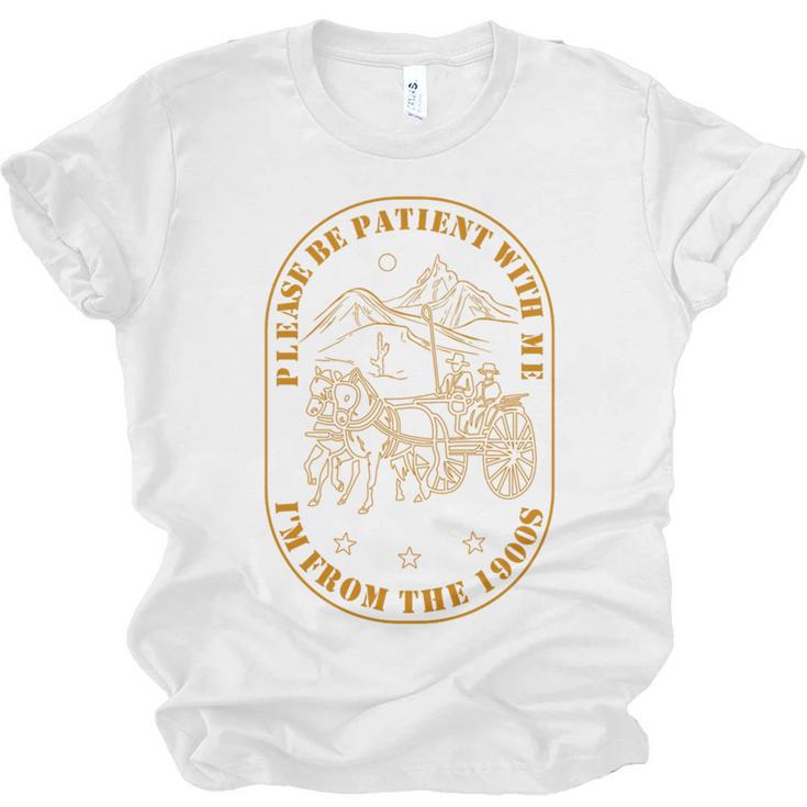 Please Be Patient I'm From The 1900s Vintage Country Gag Tee Premium Tri-Blend Unisex Jersey T-Shirt