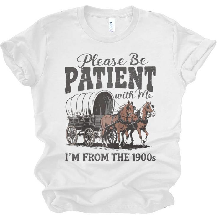 Please Be Patient With Me I'm From The 1900s Vintage Raglan Baseball Tee Unisex Jersey T-Shirt