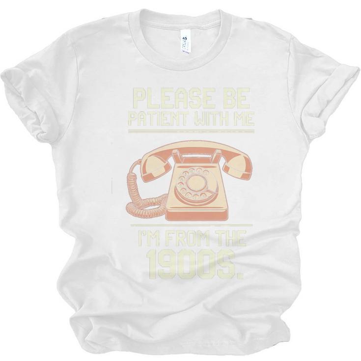 Please Be Patient With Me I'm From The 1900s Vintage Retro Premium Tri-Blend Unisex Jersey T-Shirt