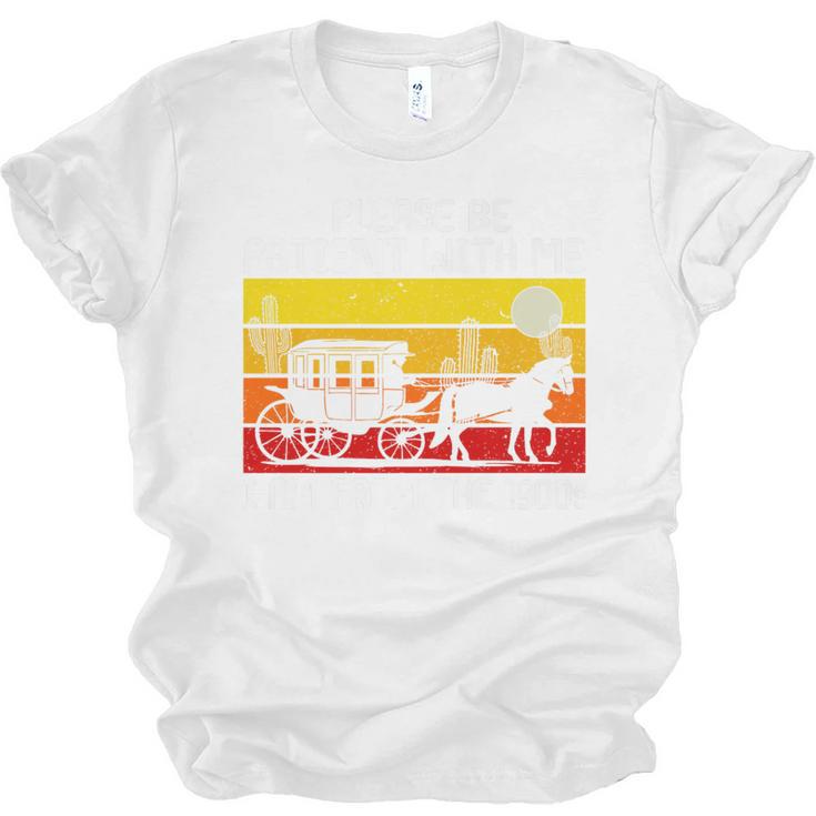 Please Be Patient With Me I'm From The 1900s Vintage Sun Set Premium Unisex Jersey T-Shirt