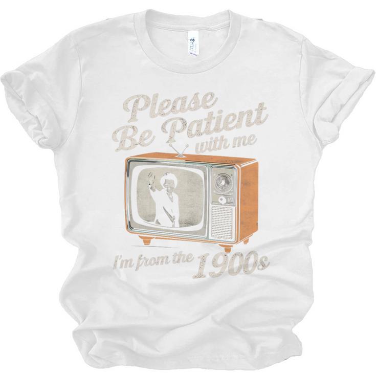 Please Be Patient With Me I'm From The 1900s Vintage TV Premium Unisex Jersey T-Shirt