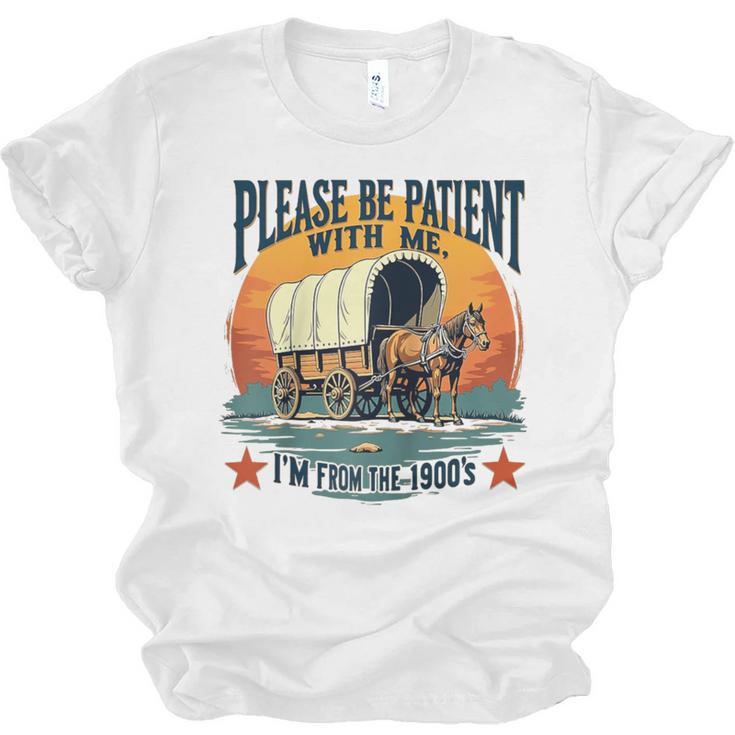 Please Be Patient With Me I'm From The 1900s Women Men Raglan Baseball Tee Unisex Jersey T-Shirt