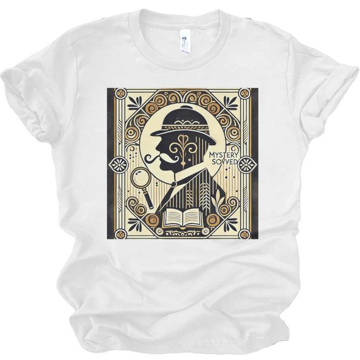 Poirot Mystery Books Vintage Detective Premium Tri-Blend Unisex Jersey T-Shirt