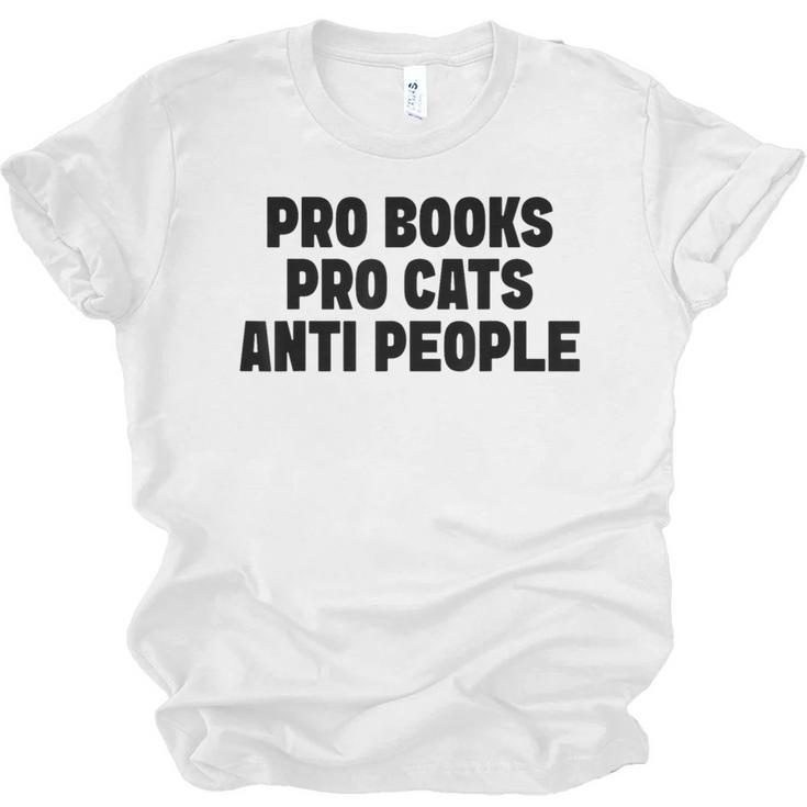 PRO Books PRO Cats Anti People Unisex Jersey T-Shirt
