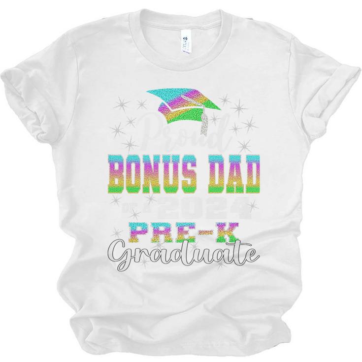 Proud Bonus Dad Of PreK School Graduate 2024 Graduation Premium Unisex Jersey T-Shirt