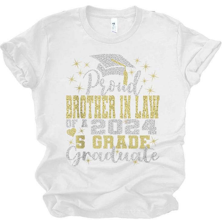 Proud Brother In Law Of 5th Grade Graduate 2024 Graduation Unisex Jersey T-Shirt