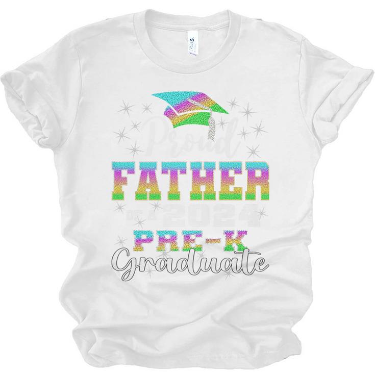 Proud Father Of PreK School Graduate 2024 Graduation Father Premium Unisex Jersey T-Shirt