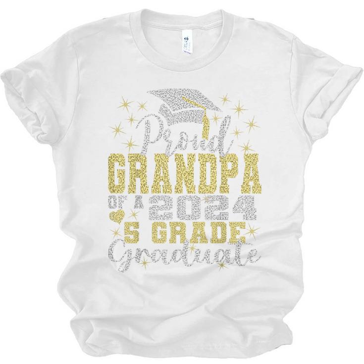 Proud Grandpa Of 5th Grade Graduate 2024 Family Graduation Unisex Jersey T-Shirt